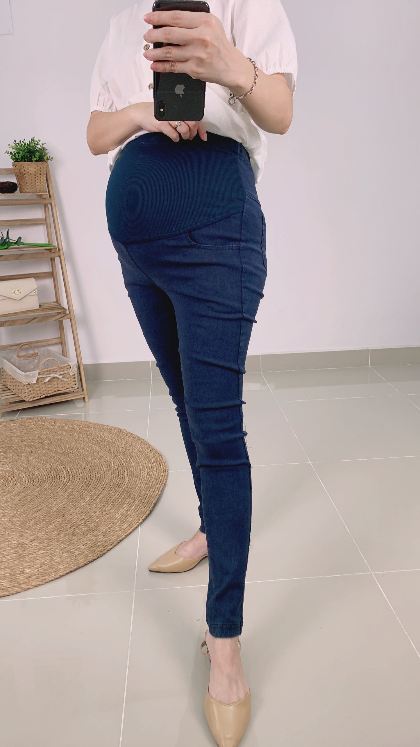 Casual Maternity Long Jeans
