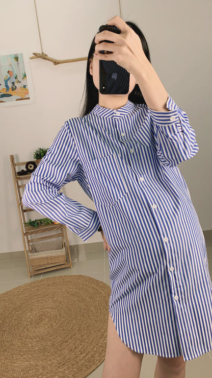 Judie Stripes Long Sleeves Top/Dress