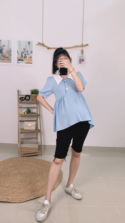 Xylia Front Button Blouse