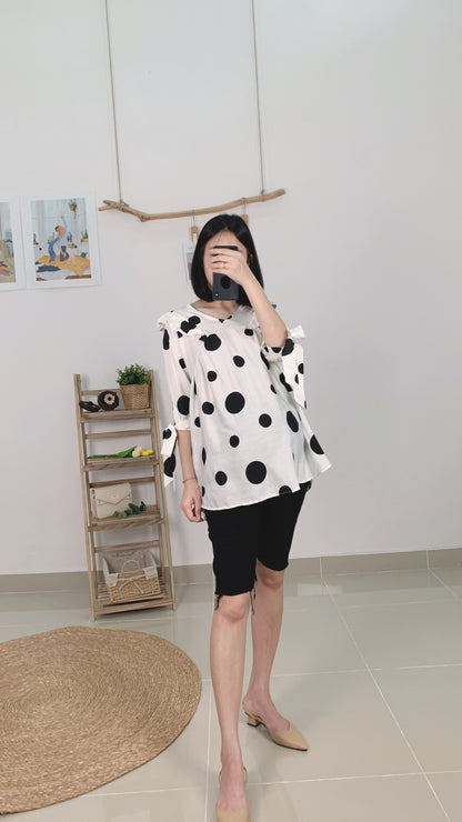 Elsa Polka Dots Maternity Top