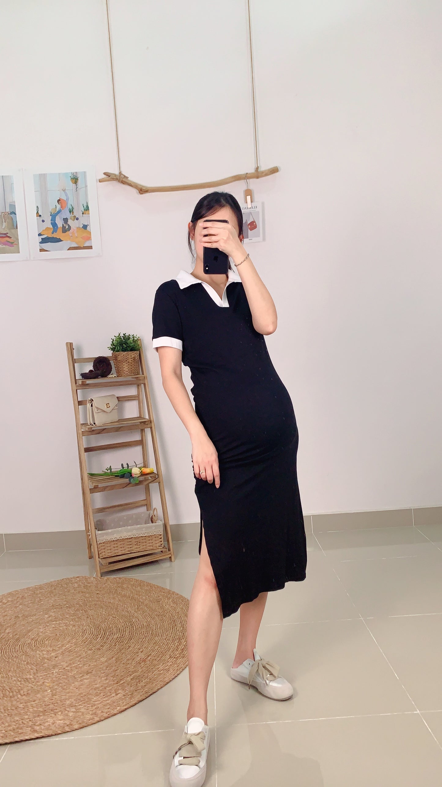 Reen Fitted Cotton Collared Dress