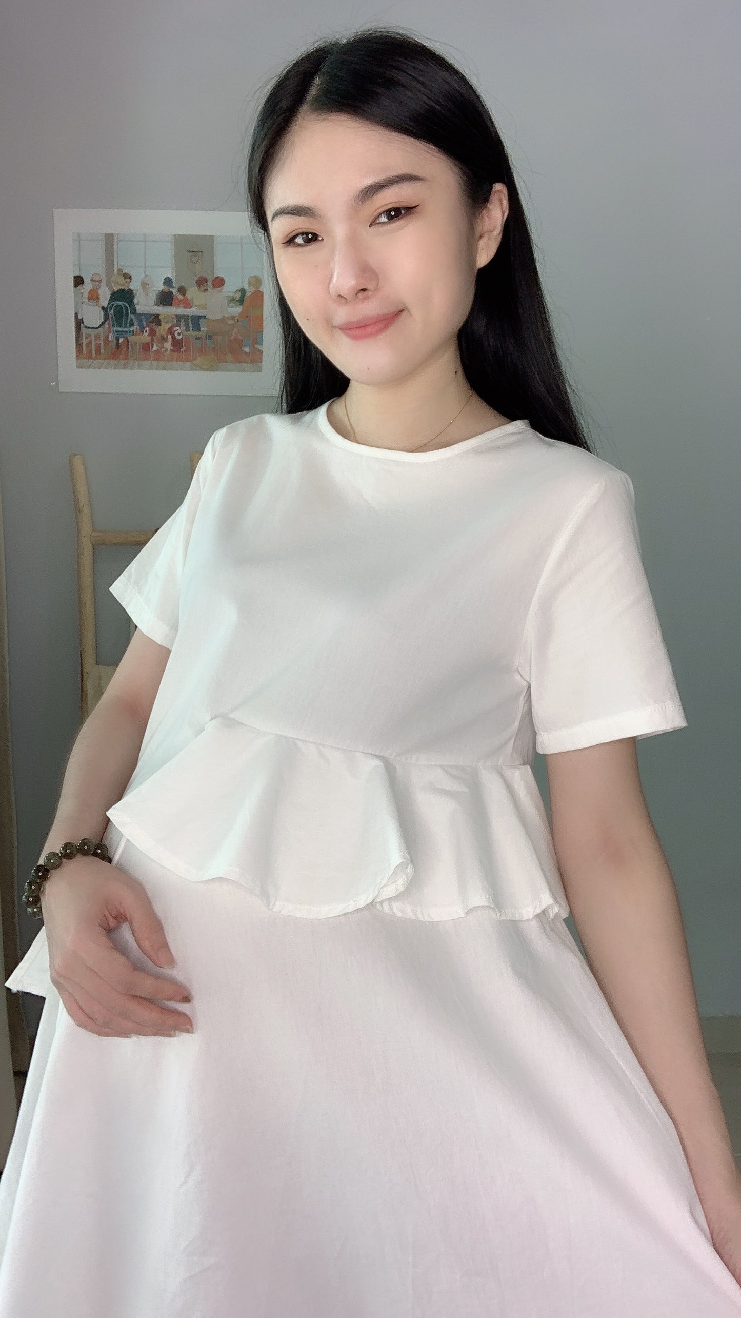 Melody White Sleeves Dress