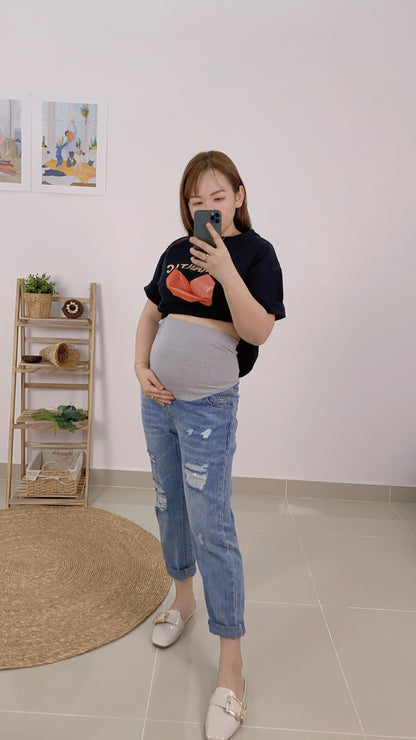 Denim Maternity Long Jeans