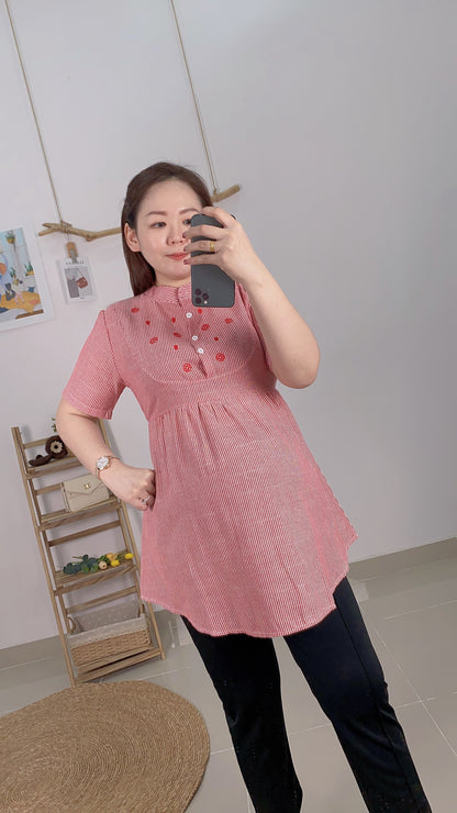 Flower Top Comfortable Maternity Top