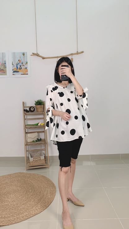 Elsa Polka Dots Maternity Top