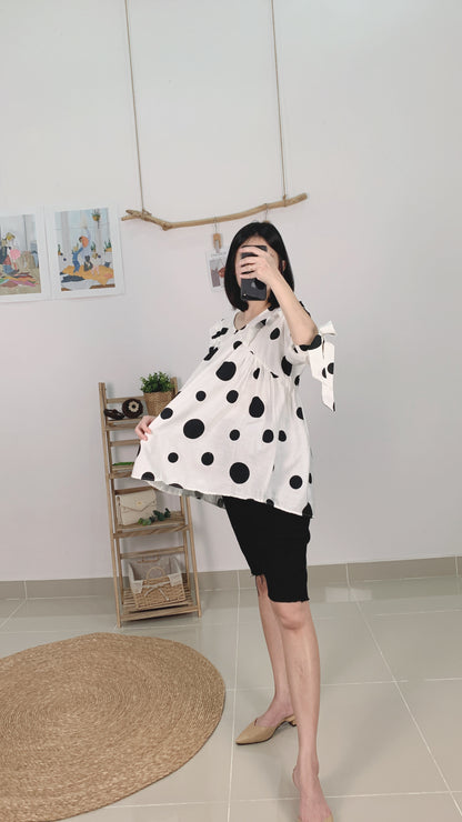 Elsa Polka Dots Maternity Top