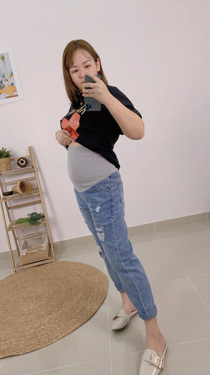 Denim Maternity Long Jeans