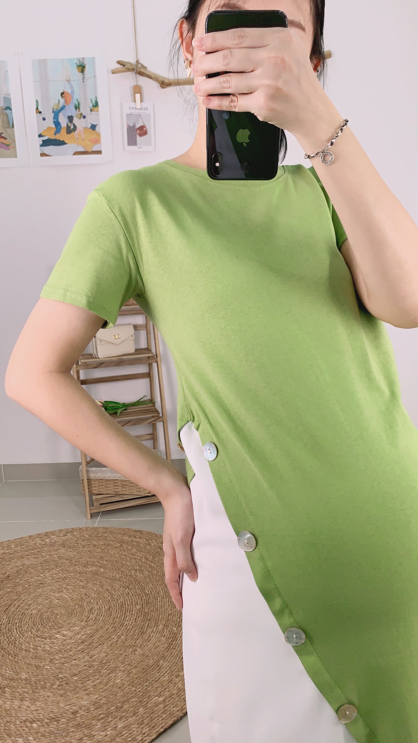 AVO Green/Black Maternity Dress
