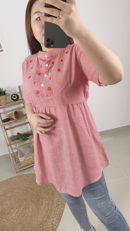 Flower Top Comfortable Maternity Top