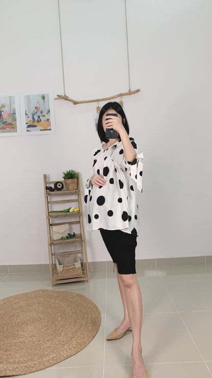 Elsa Polka Dots Maternity Top