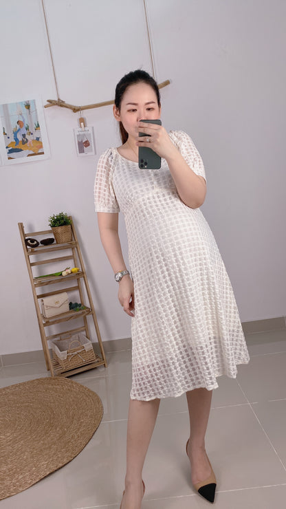 Hestia Eyelet Flare Dress