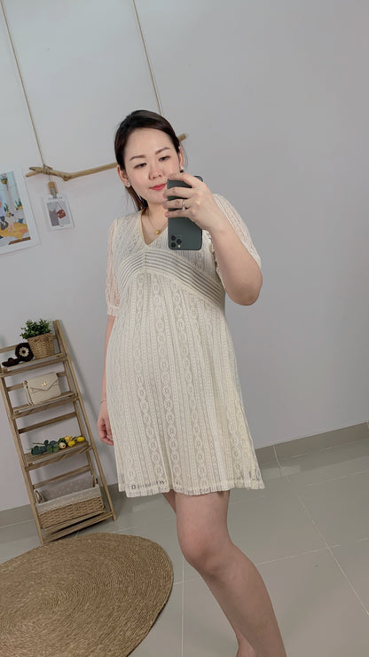 Vinns Eyelet Sleeves Dress