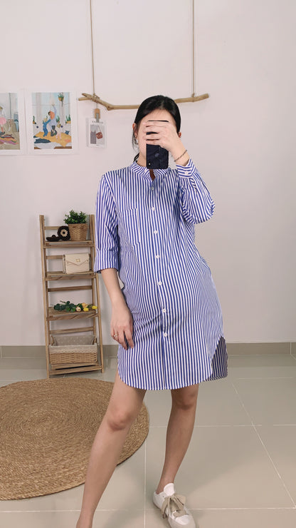 Judie Stripes Long Sleeves Top/Dress