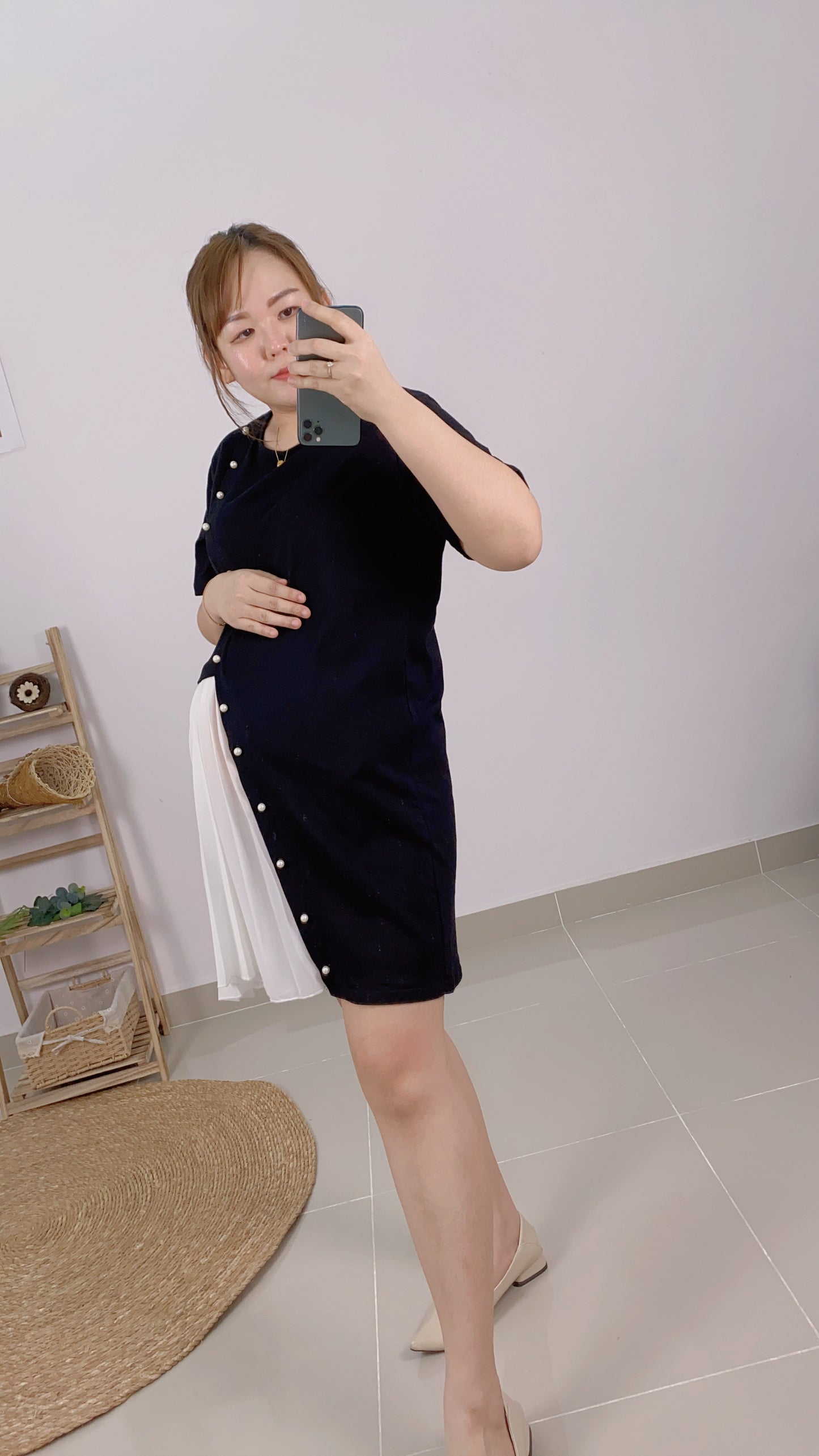 JulieJu Cotton Maternity Dress